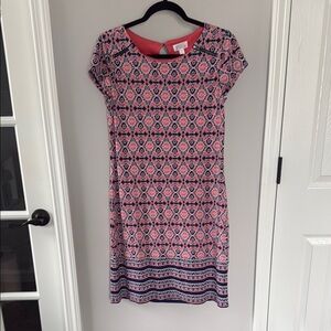 Market & Spruce Pink and Blue Patterned Dress Size Small
